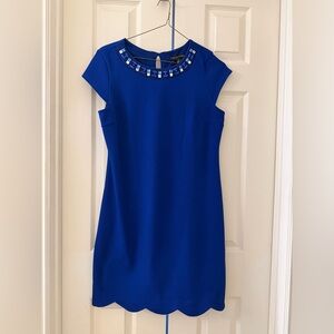 Madison Leigh Royal Blue Rhinestone Dress